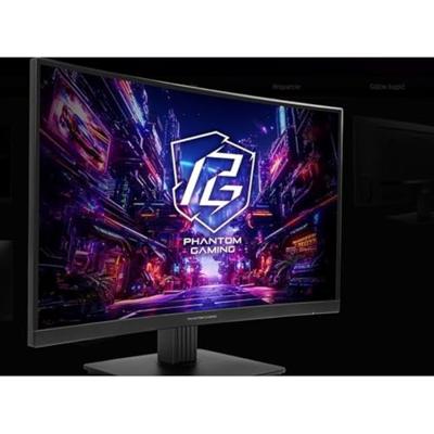 Asrock Phantom Gaming Monitor PC 68,6 cm [27] 2560 x 1440 pixels Quad HD LED Nero (Asrock 27 QHD Curved Gaming Monitor [PG27QRT1B], 2560 x 1440, 1ms, 2 HDMI, DP, 180Hz, 95% DCI-P3, FreeSync, VESA)