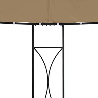 VidaXL Prieel rond 300x290 cm taupe