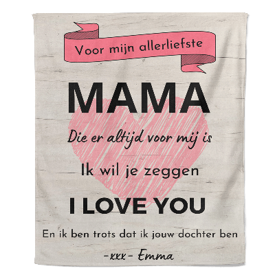Fleecedeken Moederdag - Mama - Pillow Buddies