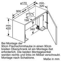 Bosch DSZ4920 montageset voor 90 cm bovenkast - thumbnail