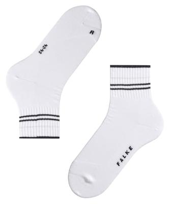 FALKE Run Rib Legacy Unisex Korte sok - Quarter sokken katoen - Badstof zool - Sportsokken wit