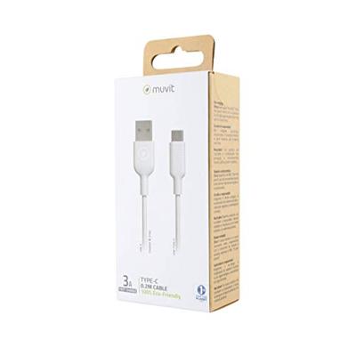 USB-kabel Muvit Wit 20 cm