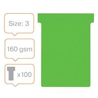 Nobo T-planbordkaarten index 3, ft 120 x 92 mm, groen - thumbnail