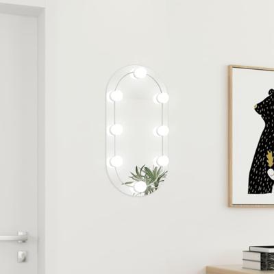 VidaXL Spiegel met led-verlichting ovaal 60x30 cm glas