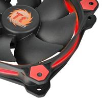 Thermaltake Riing 14 Red LED HSP Ventilator 14 cm Zwart - thumbnail