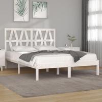 Bedframe massief grenenhout wit 120x190 cm - thumbnail
