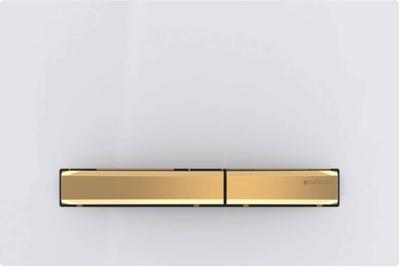 Geberit Sigma 50 bedieningspaneel wit/messing voor Sigma reservoirs 8cm (UP720) en 12cm (UP320)