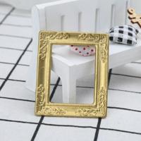 Pop huis speelgoed accessoires miniatuur decoratieve patroon frame (goud) - thumbnail