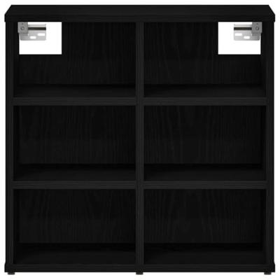 VidaXL Schoenenkast zwart eiken 52 x 30 x 50,5 cm bewerkt hout