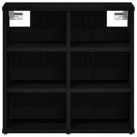 VidaXL Schoenenkast zwart eiken 52 x 30 x 50,5 cm bewerkt hout - thumbnail