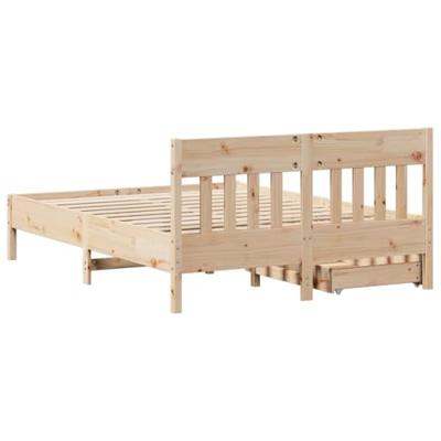 Bedframe zonder matras massief grenenhout 140x200 cm