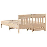 Bedframe zonder matras massief grenenhout 150x200 cm - thumbnail