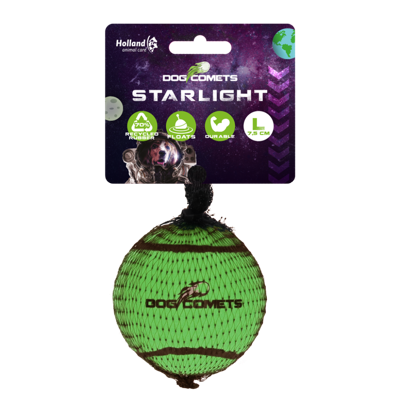 Dog Comets Tennisbal Starlight L Groen