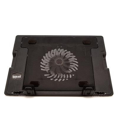 Cooling Base voor Laptop iggual IGG316764 Zwart Multicolour