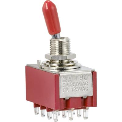 TRU COMPONENTS Wipschakelaar 250 V/AC 3 A 4x aan/aan Continu 1 stuk(s)