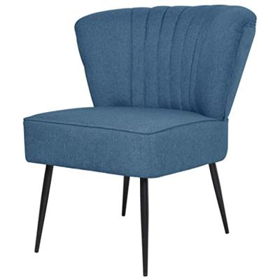 VidaXL Cocktailstoel stof blauw