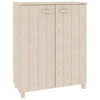 Schoenenkast HAMAR 85x40x108 cm massief grenenhout honingbruin - thumbnail