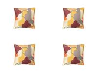 Sierkussen met paspel ca. 50x50 cm Grafi bordo (4 stuks) Madison - Madison - thumbnail