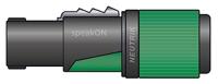 Neutrik NL4FXX-W-S Luidsprekerconnector Stekker, recht Aantal polen: 4 Zwart-groen 1 stuk(s) - thumbnail