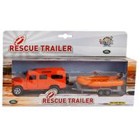 Kids Globe die-cast land rover met reddingsboot, 27cm - thumbnail