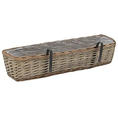 VidaXL Balkonbakken 2 st 80 cm wicker met pe-voering