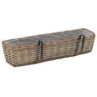 VidaXL Balkonbakken 2 st 80 cm wicker met pe-voering - thumbnail
