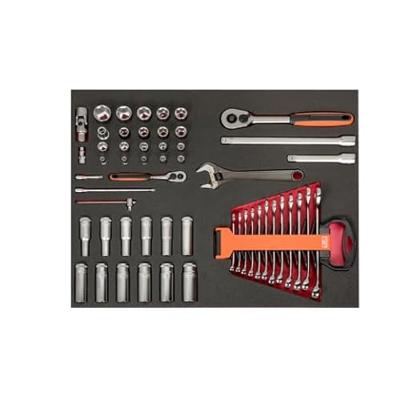Bahco Foaminlay Fit&Go 3/3 met doppen en toebehoren 1/4" en 1/2" en sleutels - 54-delig - FF1A39