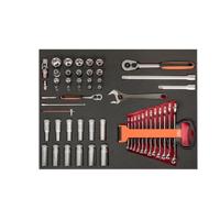 Bahco Foaminlay Fit&Go 3/3 met doppen en toebehoren 1/4" en 1/2" en sleutels - 54-delig - FF1A39 - thumbnail