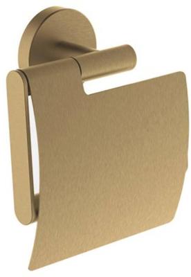 Saqu Nemo toiletrolhouder met klep 12,8x5,6x14,2cm geborsteld messing