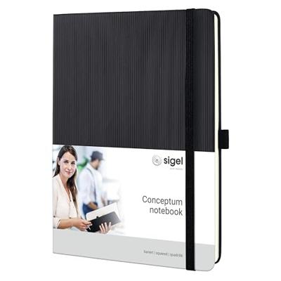 Sigel SI-CO117 Notitieboek Conceptum Pure Hardcover Tablet Formaat Zwart Geruit Sigel SI-CO117 Notitieboek Conceptum Pure Hardcover Tablet Formaat Zwart Geruit
