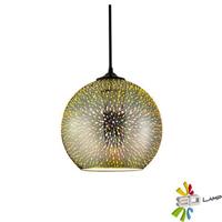 LED Hanglamp 3D - Quanta - Rond - Chroom Glas - E27 - thumbnail
