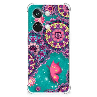 OnePlus Nord 3 Back Cover Cirkels en Vlinders OnePlus Nord 3 Back Cover Cirkels en Vlinders