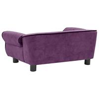 Hondenbank 72x45x30 cm pluche bordeauxrood - thumbnail