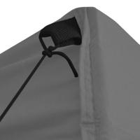 Partytent met 4 zijwanden inklapbaar 2x2 m staal antraciet - thumbnail