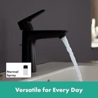Hansgrohe Talis E wastafelkraan 110 CoolStart met waste mat zwart 71713670 - thumbnail