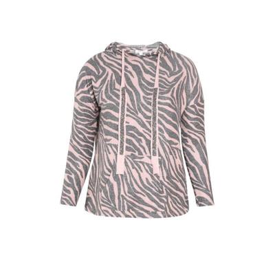 Paprika hoodie met zebraprint roze Paprika hoodie met zebraprint roze