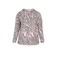 Paprika hoodie met zebraprint roze - thumbnail