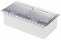 LEDmaxx 105627 2-voudig Vloerinbouw-contactdoos Met Cat5-bus, Aanraakbeveiliging Aluminium - thumbnail
