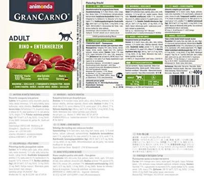 ANIMONDA GranCarno Adult Beef and duck hearts - nat hondenvoer - 400g