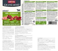 ANIMONDA GranCarno Adult Beef and duck hearts - nat hondenvoer - 400g - thumbnail