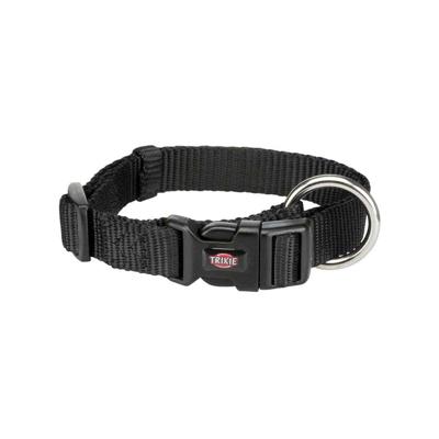 TRIXIE HALSBAND HOND PREMIUM ZWART 30-45X1,5 CM