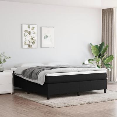 Bedframe zonder matras stof zwart 160x200 cm