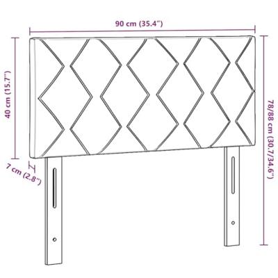 Stoffen Hoofdbord Geometrisch met hoofdeinde Taupe 90 cm Stof - thumbnail