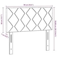 Stoffen Hoofdbord Geometrisch met hoofdeinde Blauw 90 cm Stof - thumbnail