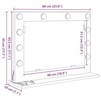 VidaXL Schmink spiegel rechthoekig artisan eiken 60 x 45 x 18 cm - thumbnail