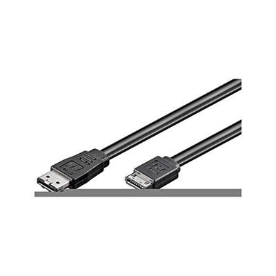 goobay Wentronic HDD S-ATA Kabel 1, 5GBS/3GBS/6GBS (S-ATA L-Type naar eSATA i-Type stekker) 0,5 m zwart