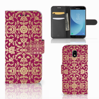 Wallet Case Samsung Galaxy J3 2017 Barok Pink - thumbnail