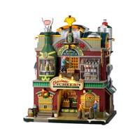 Lemax christmas cheer bottling company bewegend kersthuisje Caddington Village 2022