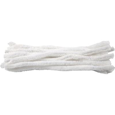 Creativ Company Chenille, l: 30 cm, dikte 15 mm, wit, 15 stuk/ 1 doos