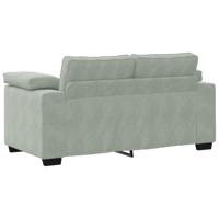 Loveseat bank 120 cm fluweel lichtgrijs - thumbnail